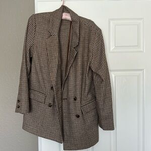 Brown Plaid Blazer